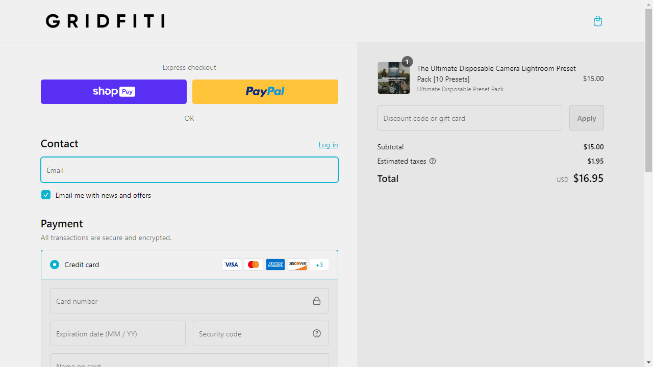 How to apply Gridfiti coupon code